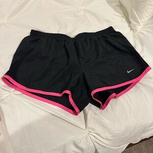 Nike Women's Athletic Shorts in Black and Pink